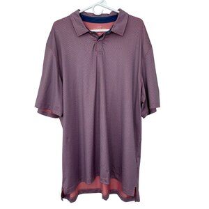 Vineyard Vines Mens Performance Polo Short Sleeve Size 2XL Pink Purple Golf
